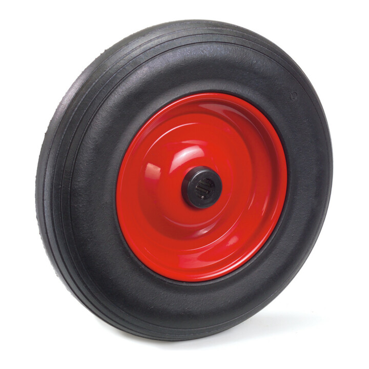 B-Ware Fetra Vollgummirad Transportrolle Rad 400x80mm Tragkraft 350kg Schwarz