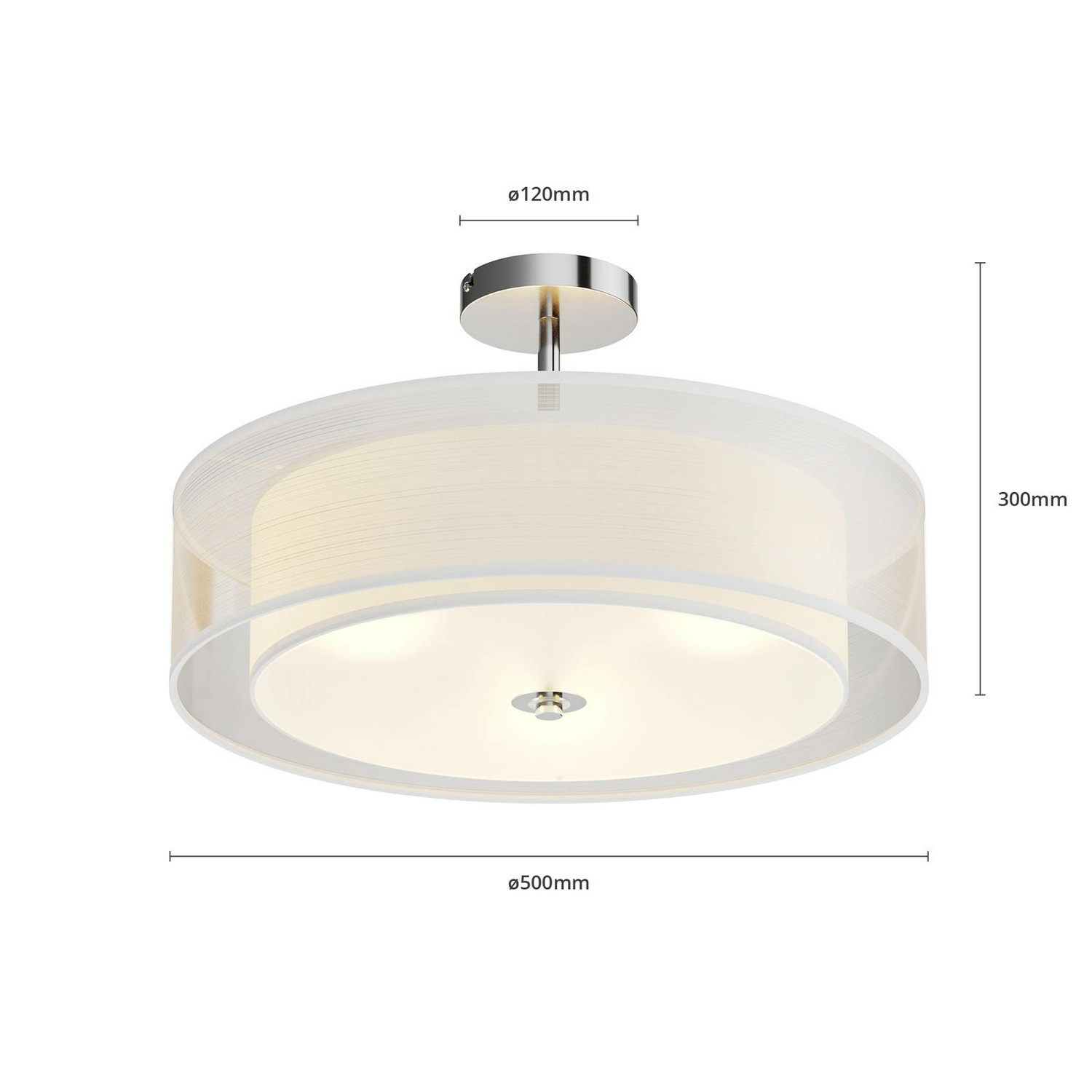 B-Ware Lindby Led Deckenlampe Pikka Hängelampe Lampe Leuchte 3 Flammig E27 Weiß Chrom