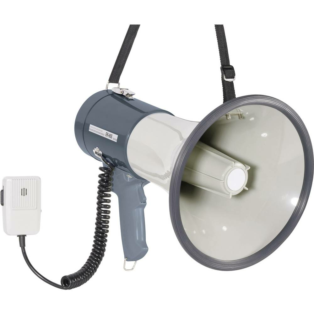 Microphone mégaphone professionnel Spea Ka ER 66 S avec sangle (produit d'occasion).