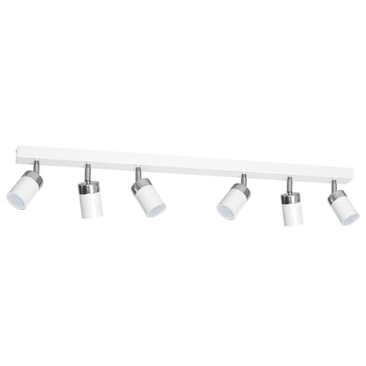 Euluna Deckenstrahler Joker Weiß Silber 6 Fl. Decken Strahler Deckenlampe Lampe B-Ware - 5902693766605