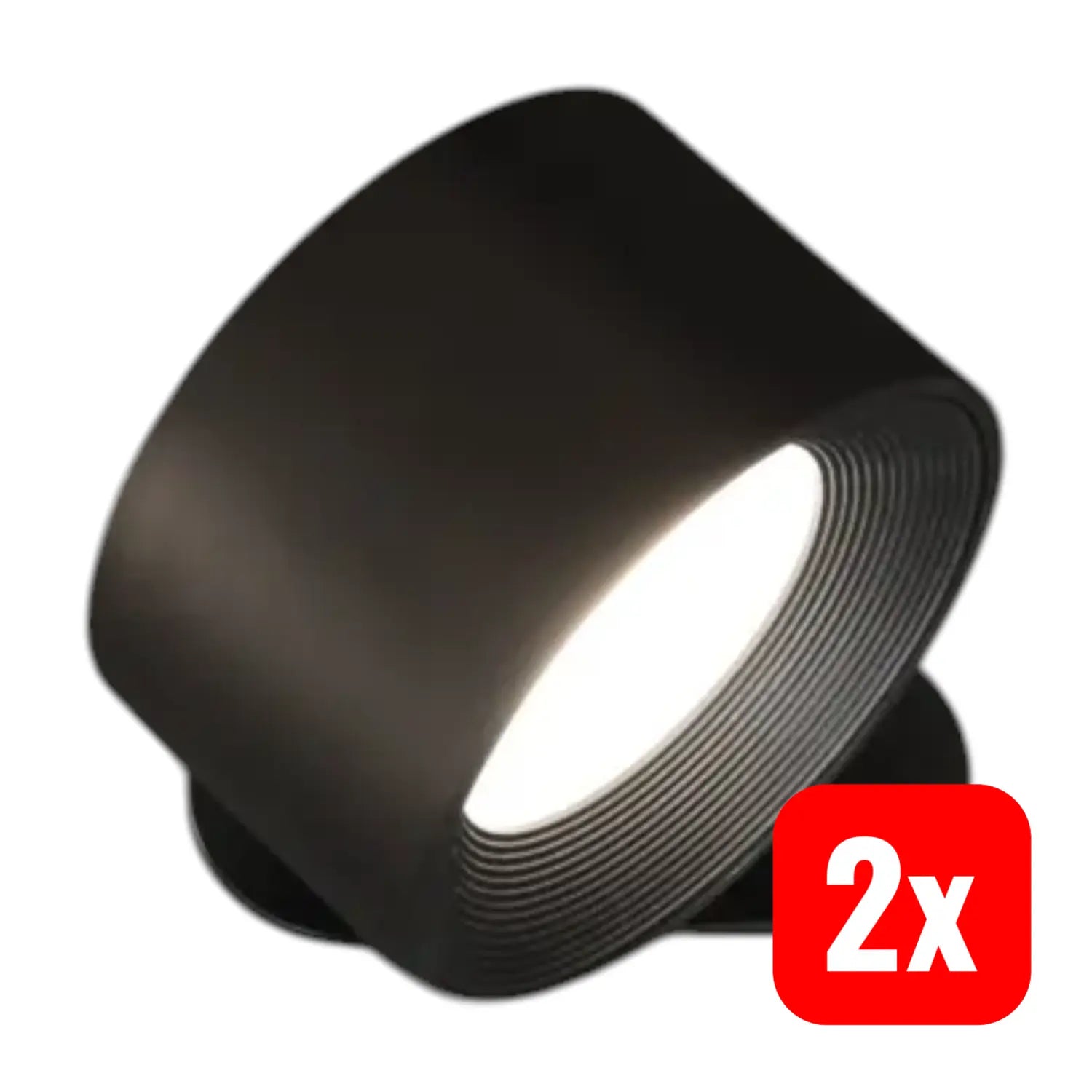 B-Ware Fh Lighting Wandleuchte Magnetic Akku Schwarz Usb Led Dimmer Cct 8 Cm 2 Stück - 4052231300486