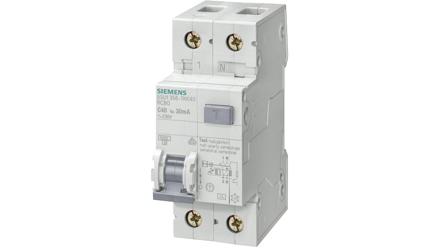 B-Ware Siemens 5 Su1356 6 Kk10 Fi Schutzschalter/Leitungsschutzschalter 2polig 10 A 0.03 A  - 4001869306704