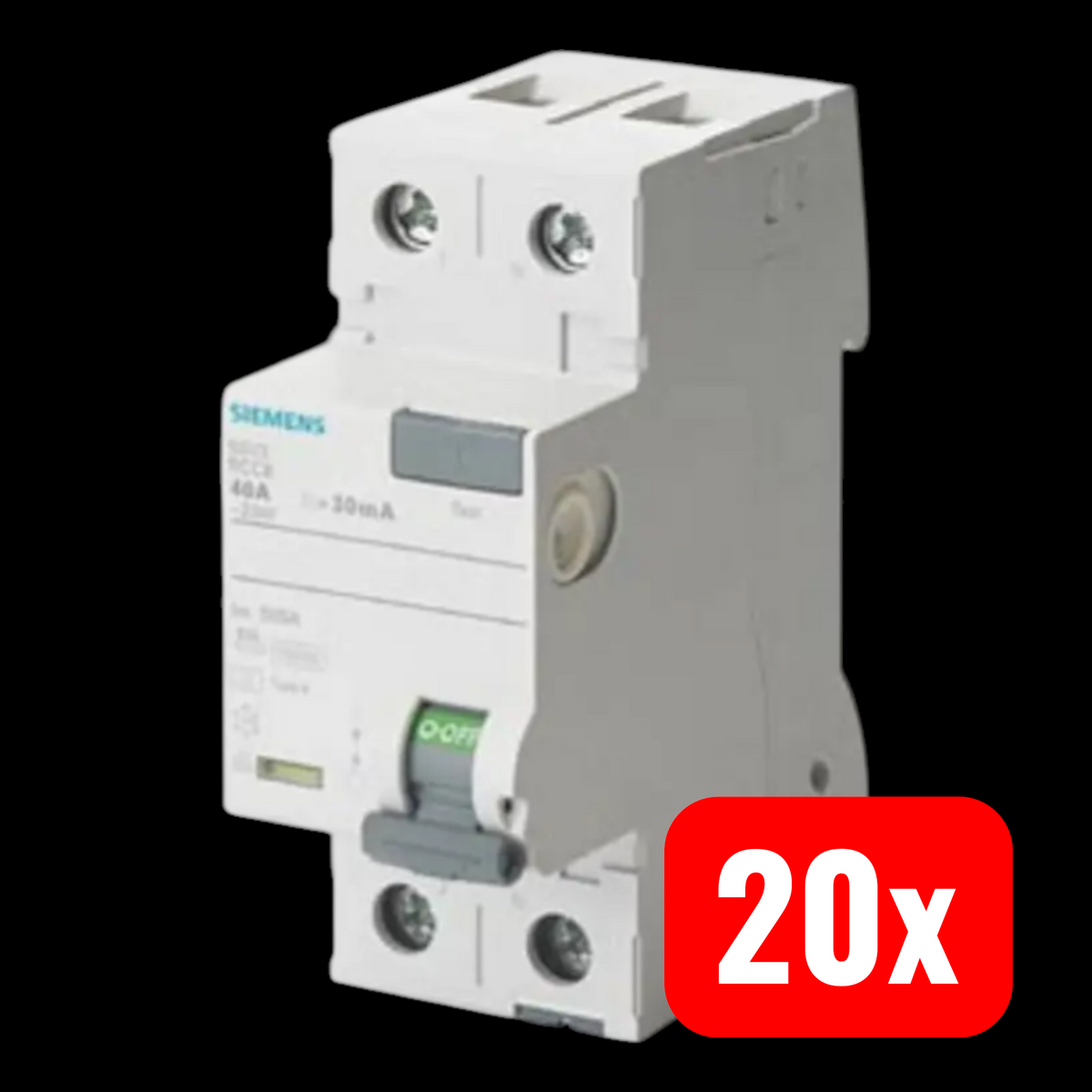 Siemens FI-Schutzschalter Fehlerstromschutzschalter SENTRON 5SV3 25A 20 STÜCK - 4001869484419