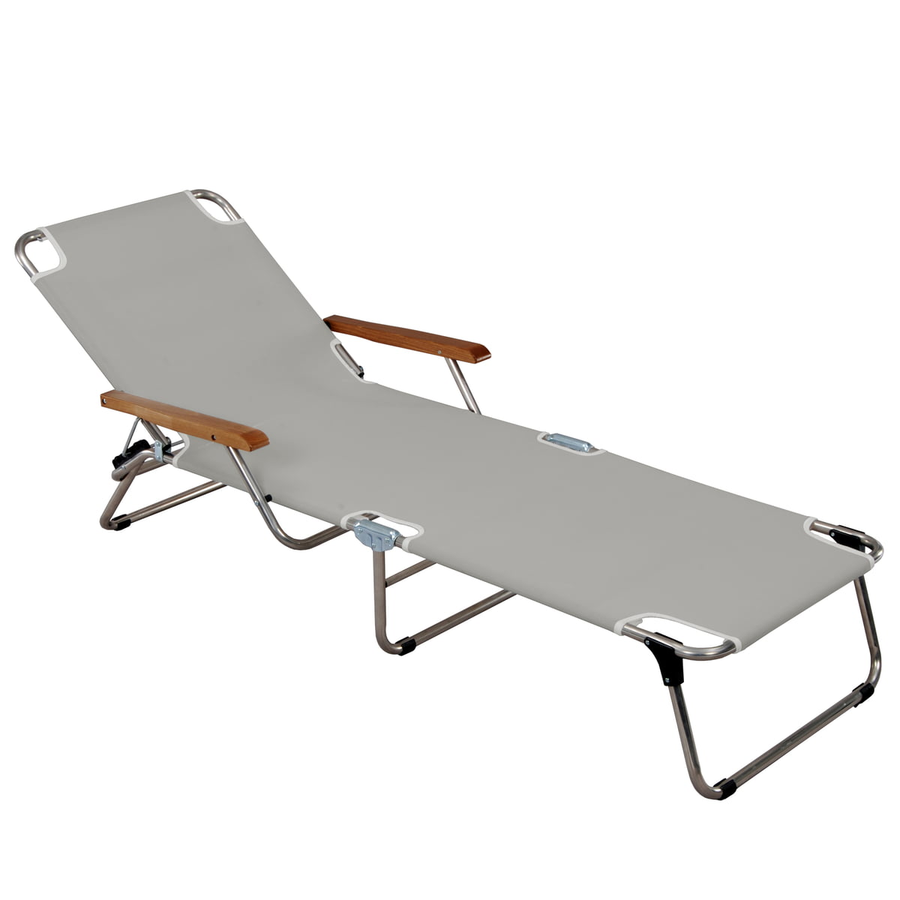Fiam   Amigo Mit Armlehne Grau Outdoor Gartenliegen Gartenmöbel Möbel Liege B-Ware - 8017882994893