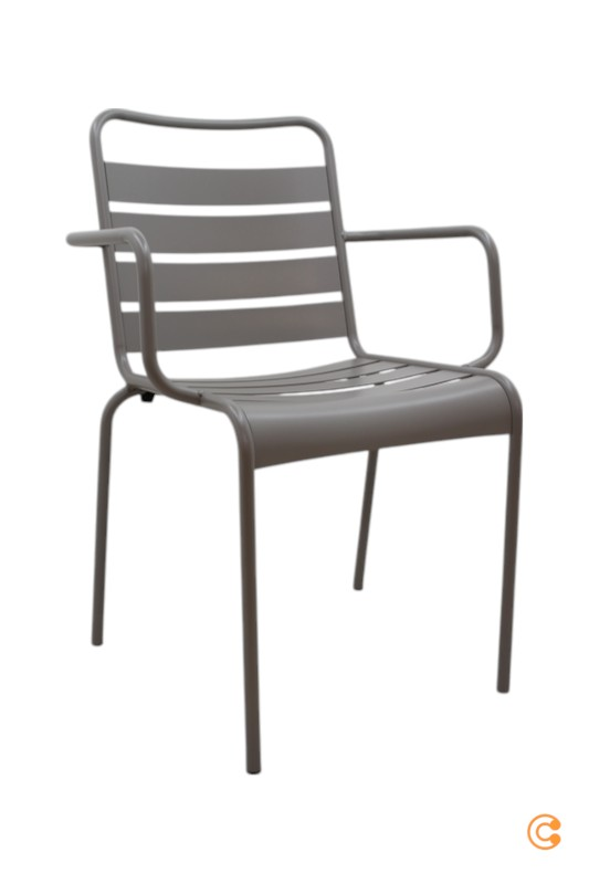 Fiam Mya Metallstuhl Armlehne Gartenstuhl Stuhl Designer Taupe Siehe Text/Foto B-Ware - 8017882023876