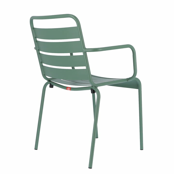 B-Ware Fiam Mya Metallstuhl Armlehnstuhl Gartenstuhl Terrassenstuhl Stuhl Außen Salbei - 8017882023883