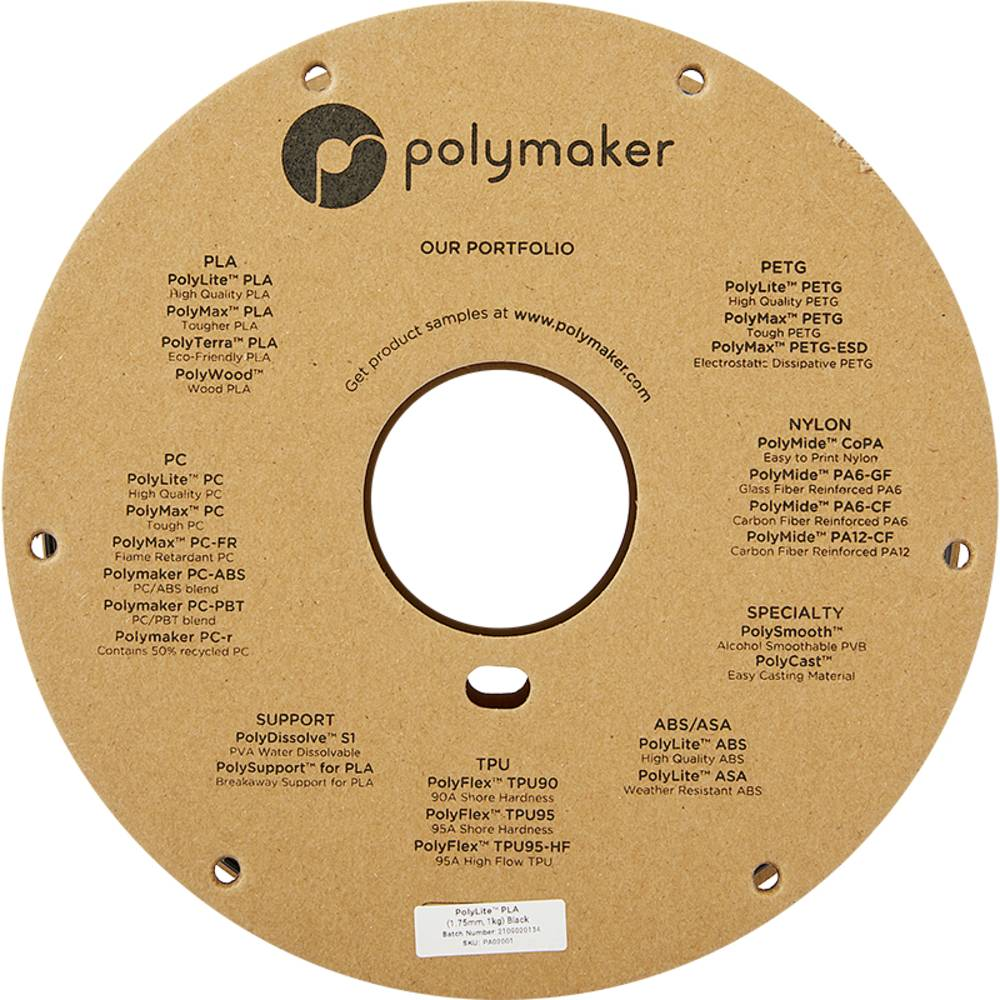B-Ware Polymaker Pa02016 Poly Lite Filament Pla 2.85 Mm 1000 G Schwarz 3 D Zubehör Druck - 6938936711025