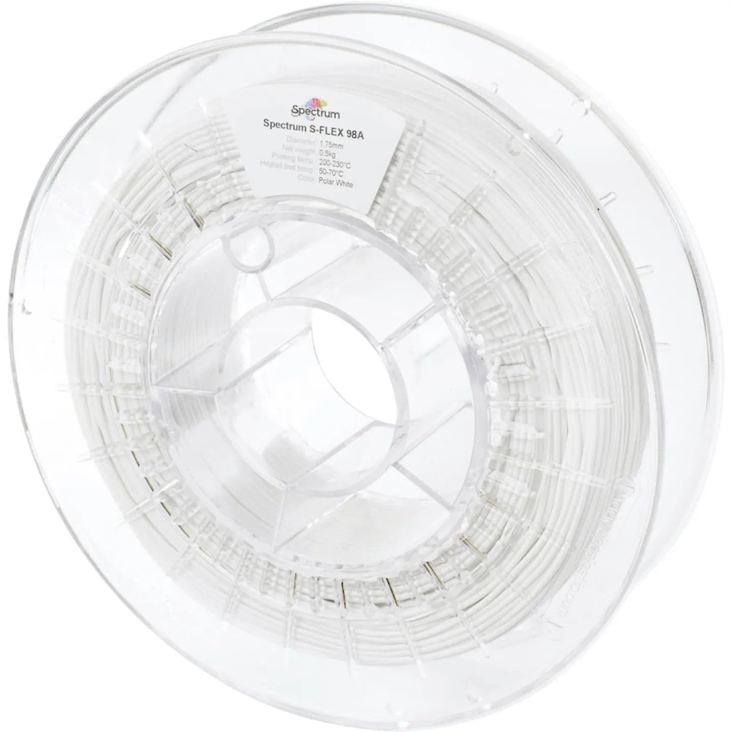 B-Ware Spectrum Filament S Flex 3 D Druckmaterial Tpu Polar White 1.75mm 500g Elastomer - 5903175652768
