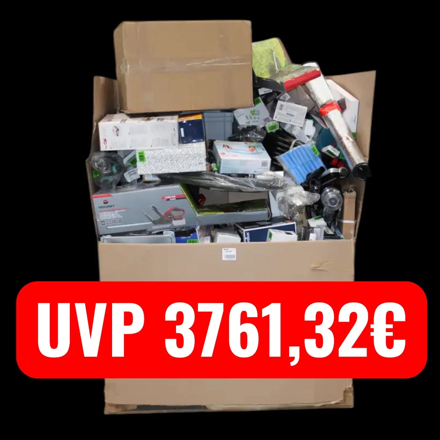 Bulk Posten 150 Artikel – Elektro, Haushalt & Werkstatt – Uvp 3.761,32 € - nicht zutreffend