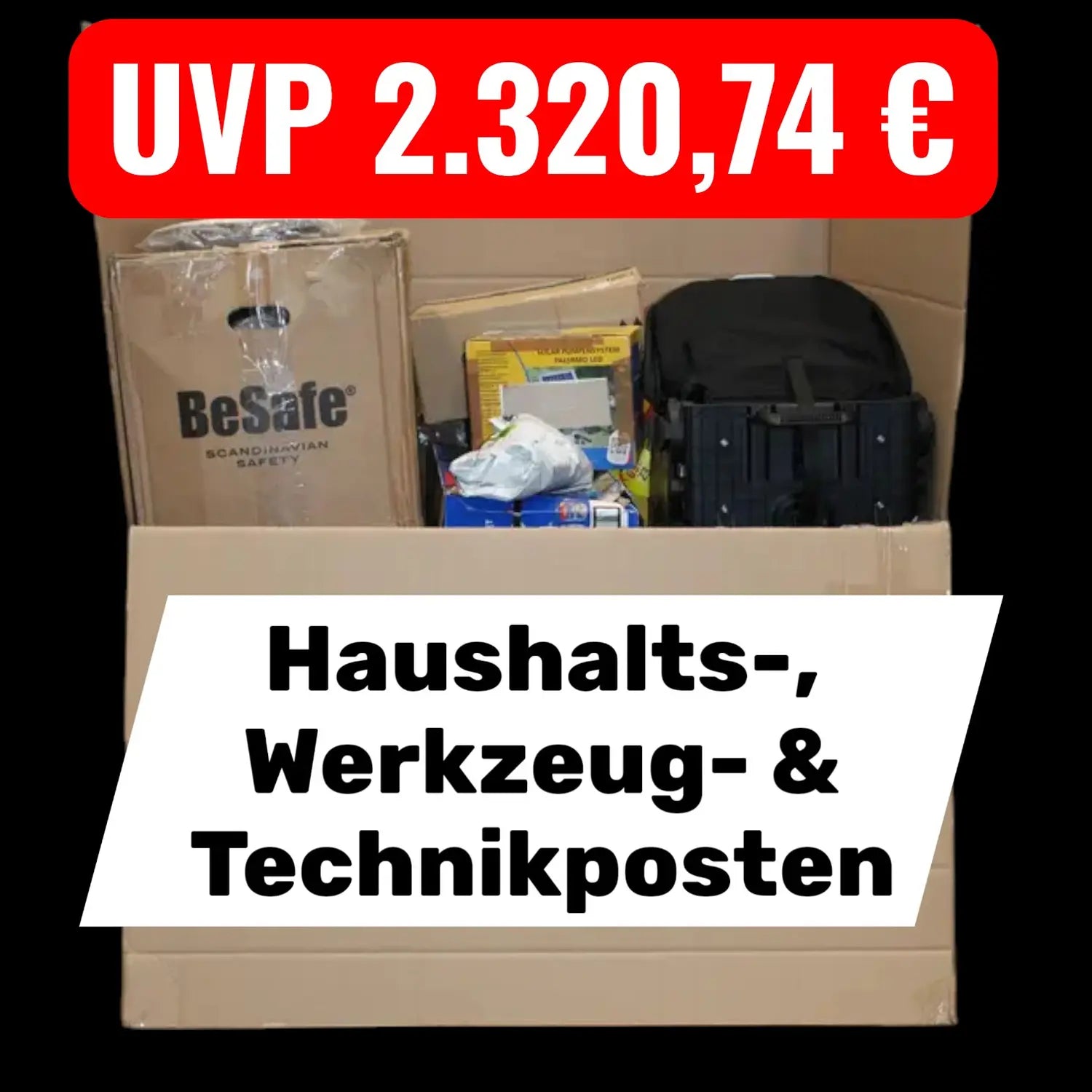 Haushalts , Werkzeug  & Technikposten Uvp 2.320,74 € Gemischter Sonderposten - nicht zutreffend