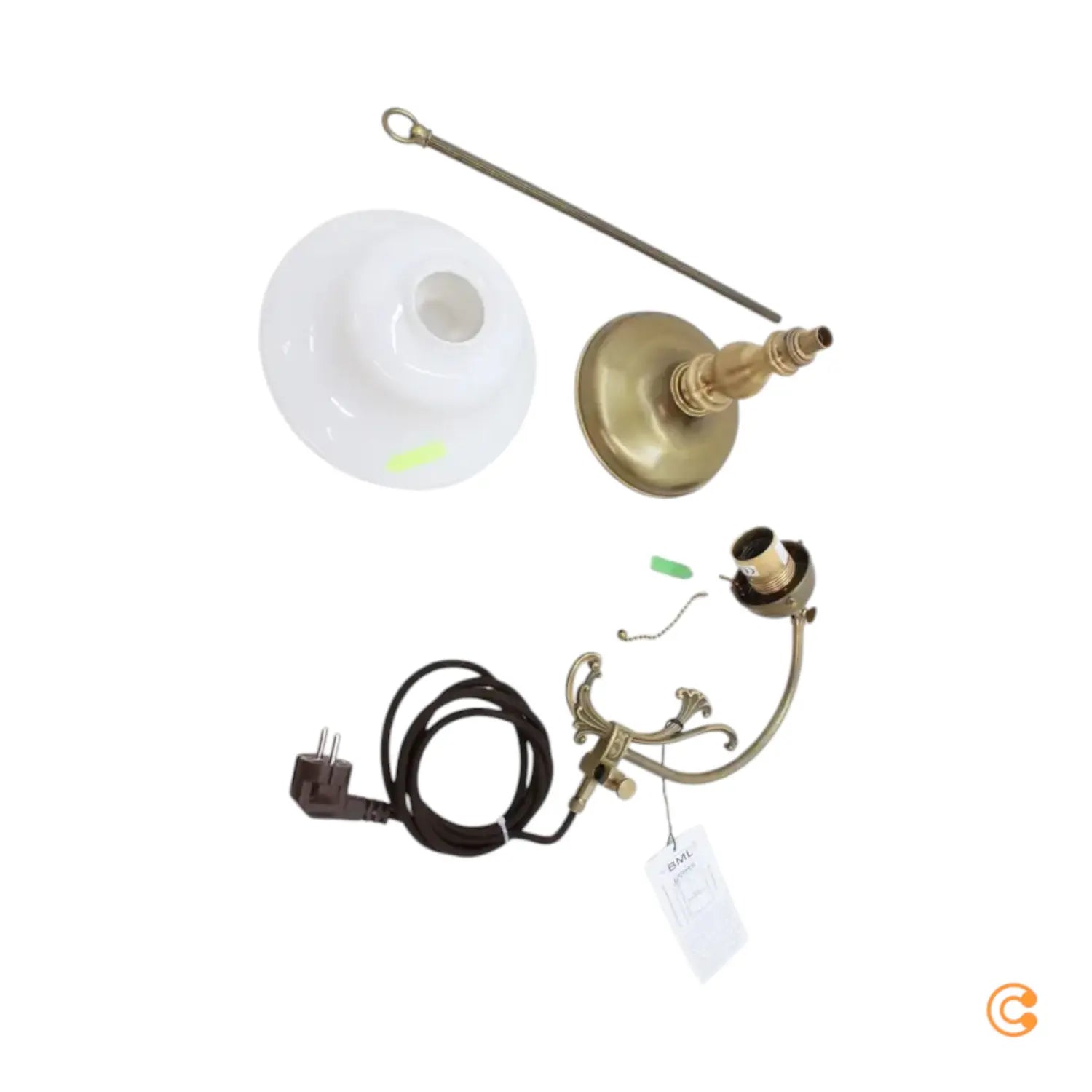 C-Ware Berliner Messinglampen Elisabeth Tischlampe Tischleuchte Lampe Siehe Text/Foto - 4043783510331