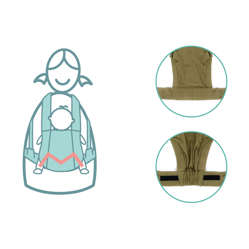 B-Ware Fillikid Bauchtrage Babytrage Natural Babytrage Tragehilfe Beige Tragehilfe - 9120123442141