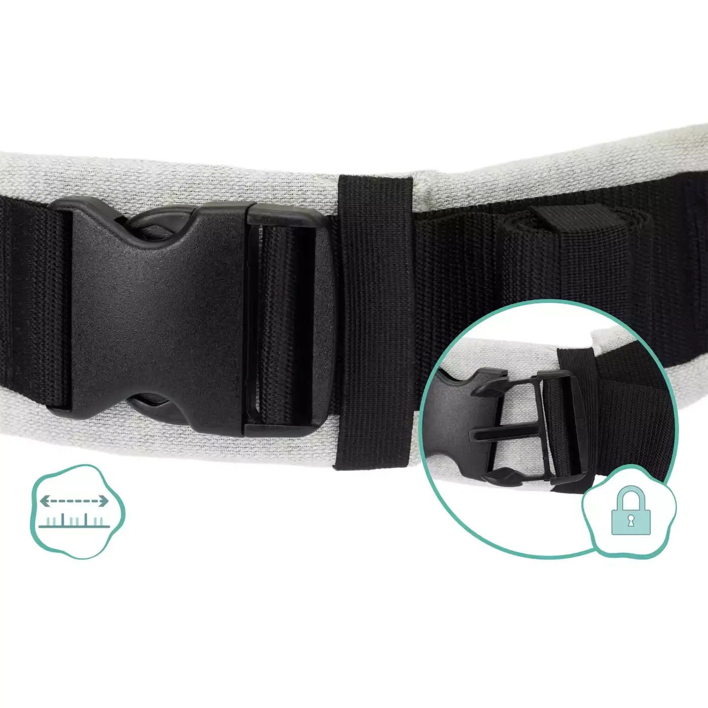 B-Ware Fillikid Bauchtrage Natural Grau Melange Babytrage Kindertrage Tragegurt Gurt - 2000580949704