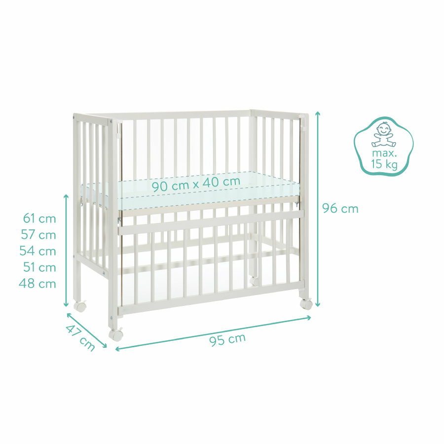 Fillikid Beistellbett Cocon Babybett Kinderbett Beistell Bett Bett Baby Bett B-Ware - 9120036209015