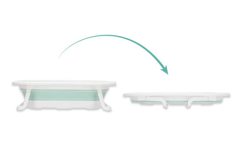 Fillikid Faltbadewanne Babywanne Orca Badewanne Salbei Weiß Faltbar B-Ware