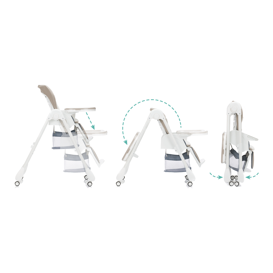 Fillikid Hochstuhl Sitzstuhl Hochstuhl Weiß/Taupe Höhenverstellbar Weiß/Taupe   B-Ware - 9120135190726