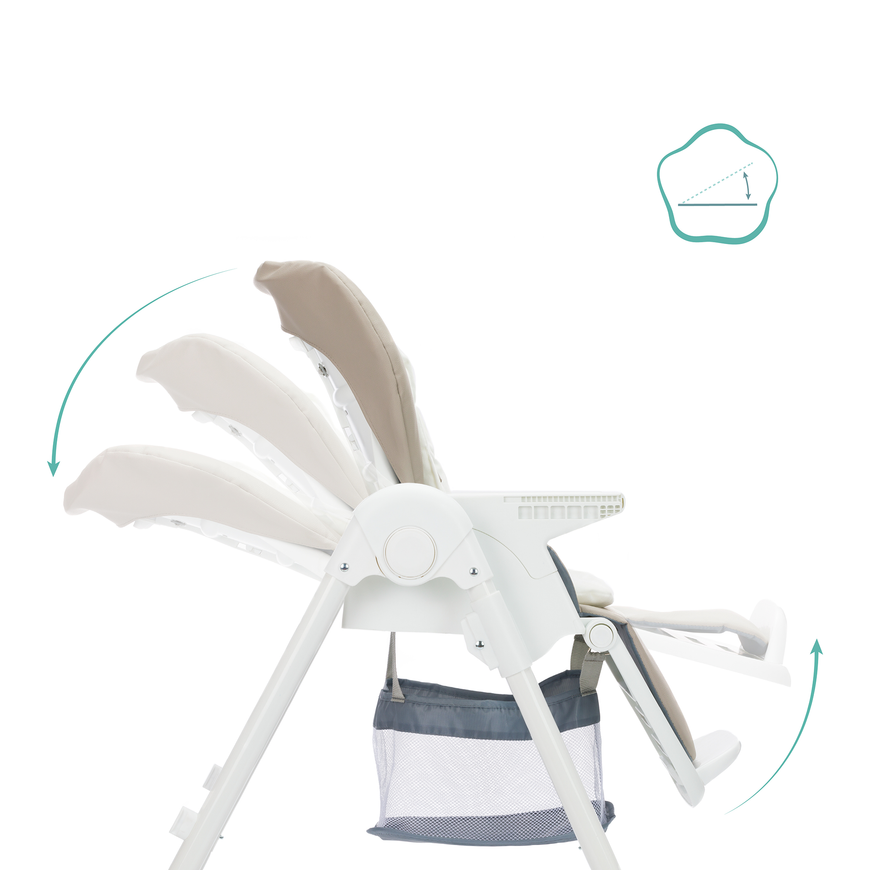 B-Ware Fillikid Hochstuhl Sitzstuhl Hochstuhl Weiß/Taupe Höhenverstellbar Weiß/Taupe