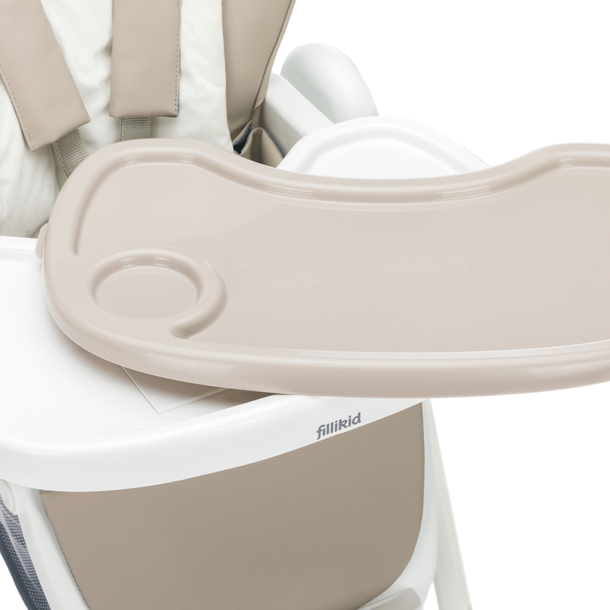 B-Ware Fillikid Hochstuhl Sitzstuhl Hochstuhl Weiß/Taupe Höhenverstellbar Weiß/Taupe