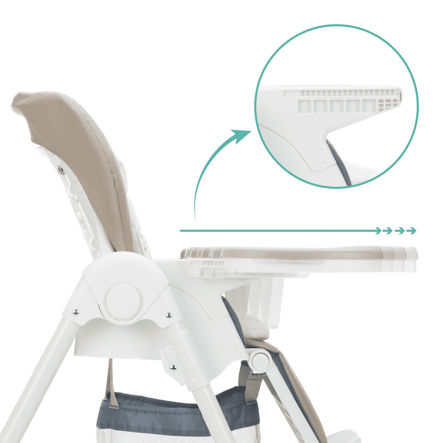 Fillikid Hochstuhl Sitzstuhl Hochstuhl Weiß/Taupe Höhenverstellbar Weiß/Taupe   B-Ware - 9120135190726