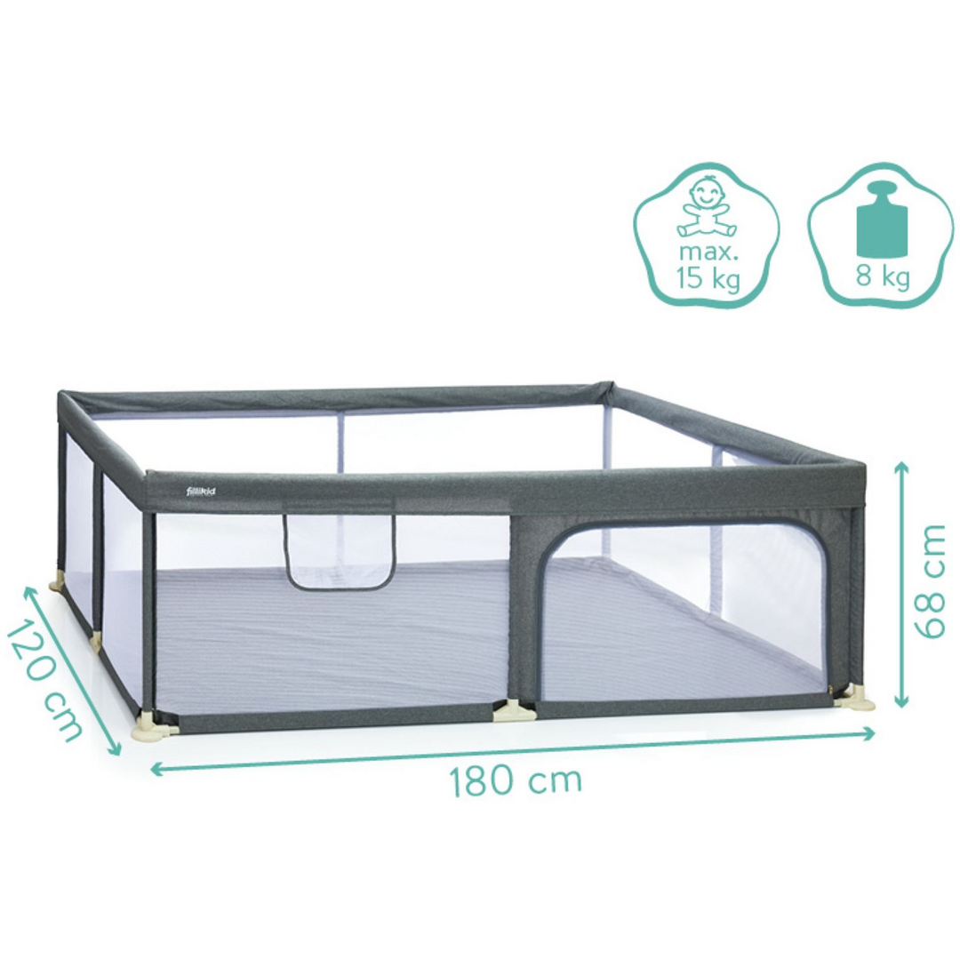 Fillikid Rio Xl Laufgitter Gitter Babygitter Kindergitter Laufstall 180 X 120 Cm B-Ware - 9120129912877