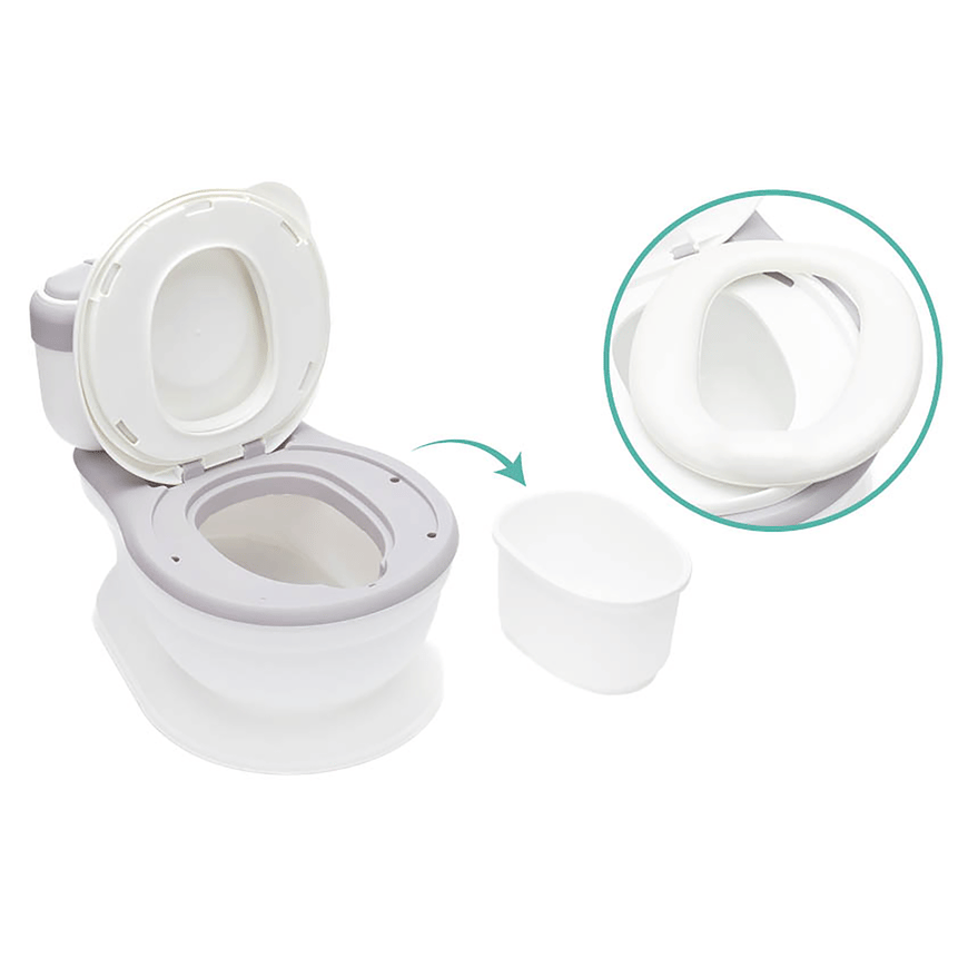 Fillikid Mini Toilette Kindertopf Marlin Grau Weiß Wc Training Aufbewahrungsfach B-Ware - 9120129912686