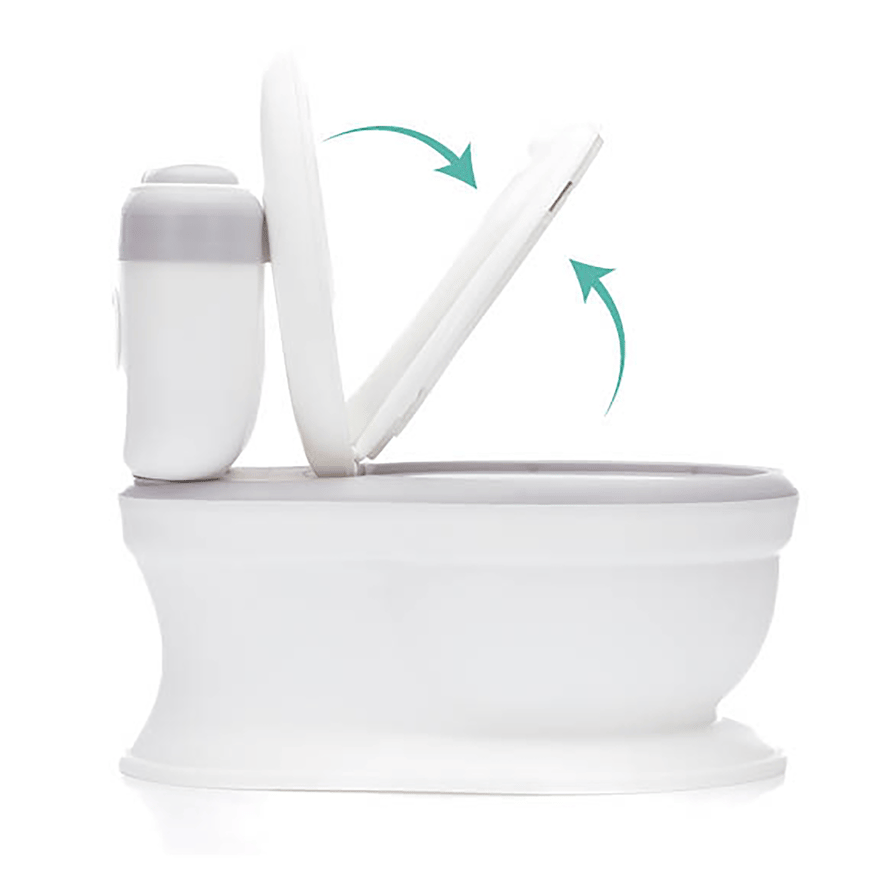 Fillikid Mini Toilette Kindertopf Marlin Grau Weiß Wc Training Aufbewahrungsfach B-Ware