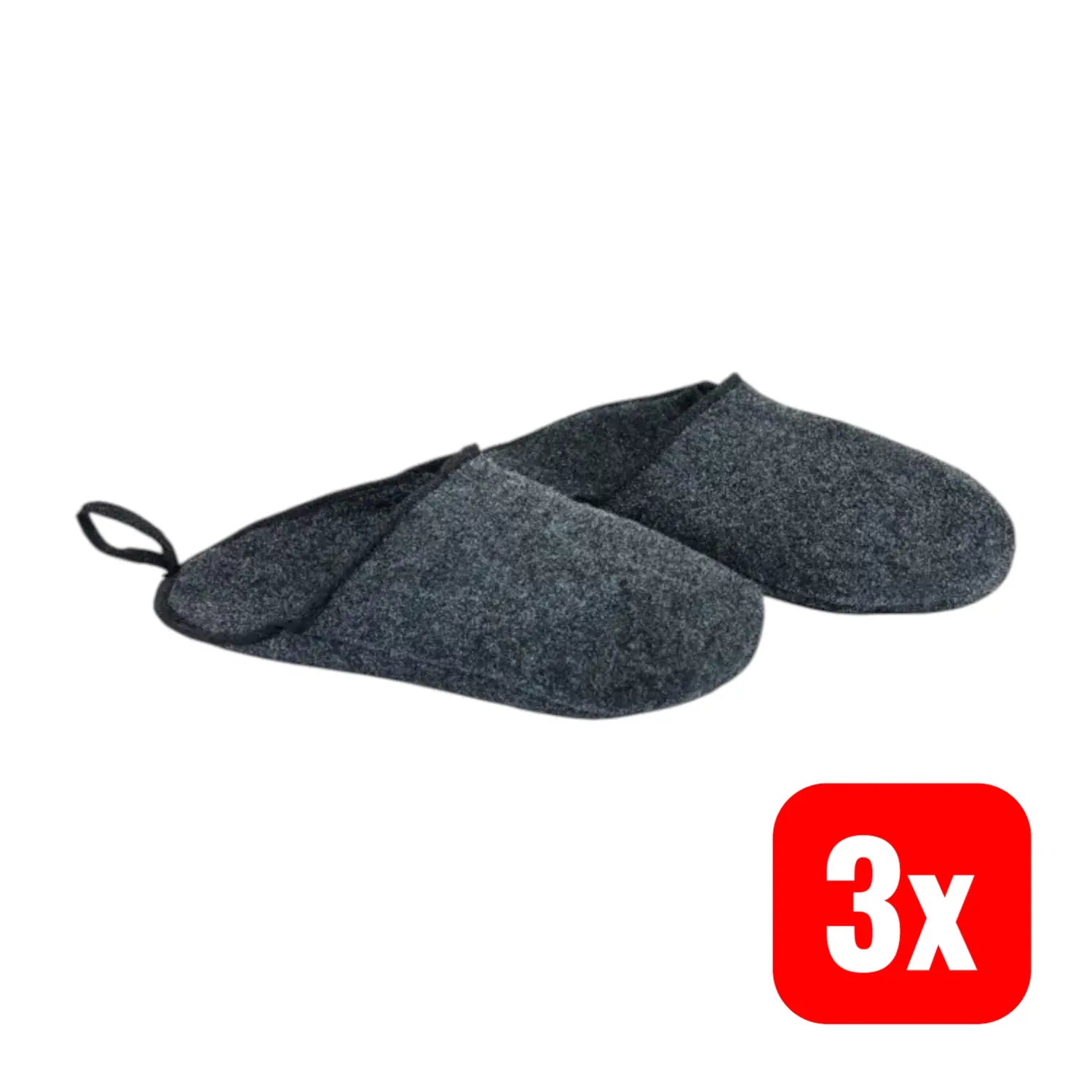 B-Ware Feldtmann überschuh Filz Slipper Ludwig Grau Meliert Größe 41 46 Waschbar 3 Paar - 4025888172034