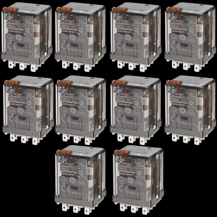 Finder 62.33.9.024.4300 Steckrelais Relais Stecker 24 V/Dc 16 A 10 Stück B-Ware - 2050010678117