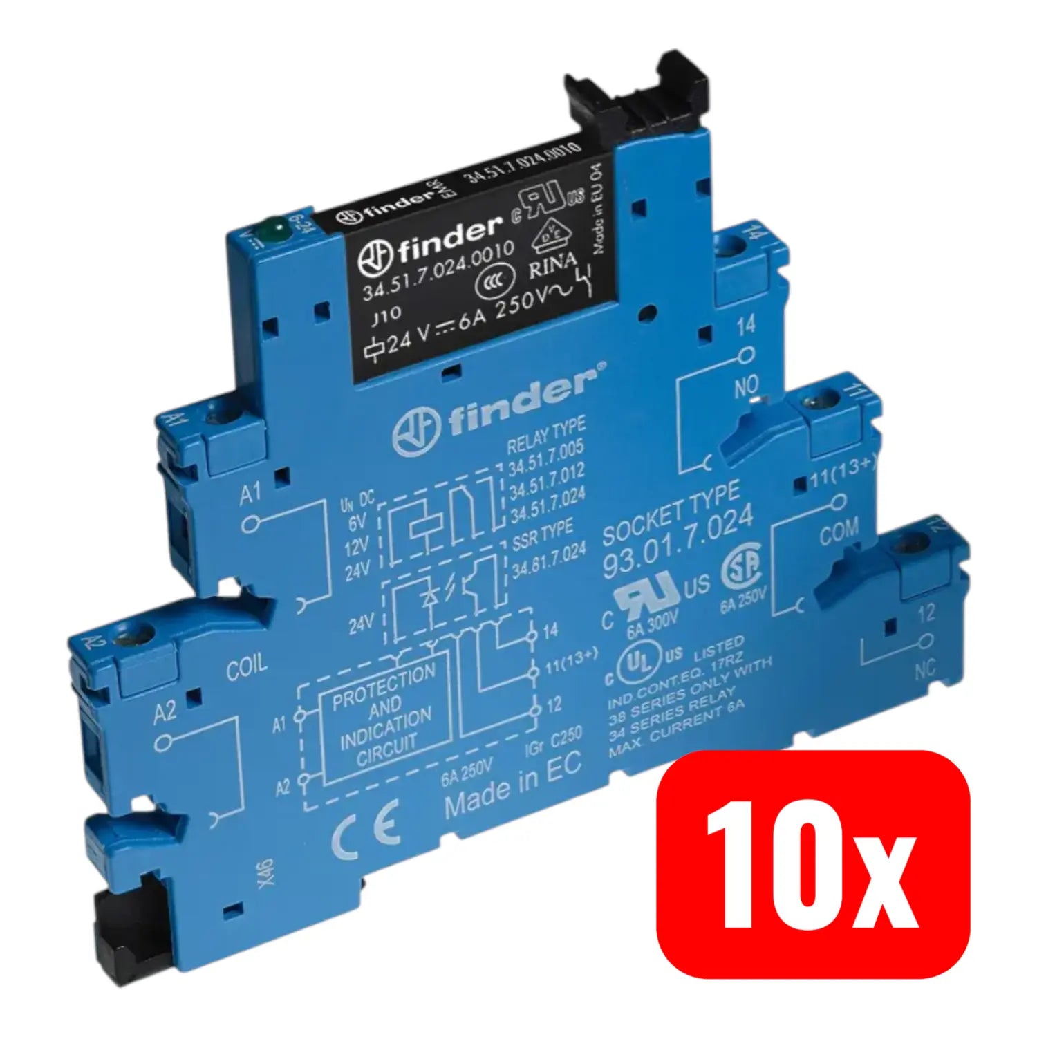 B-Ware Finder Relaisbaustein Koppelrelais 38.51.0.012.0060 Relais 10 Stück - 8012823186597