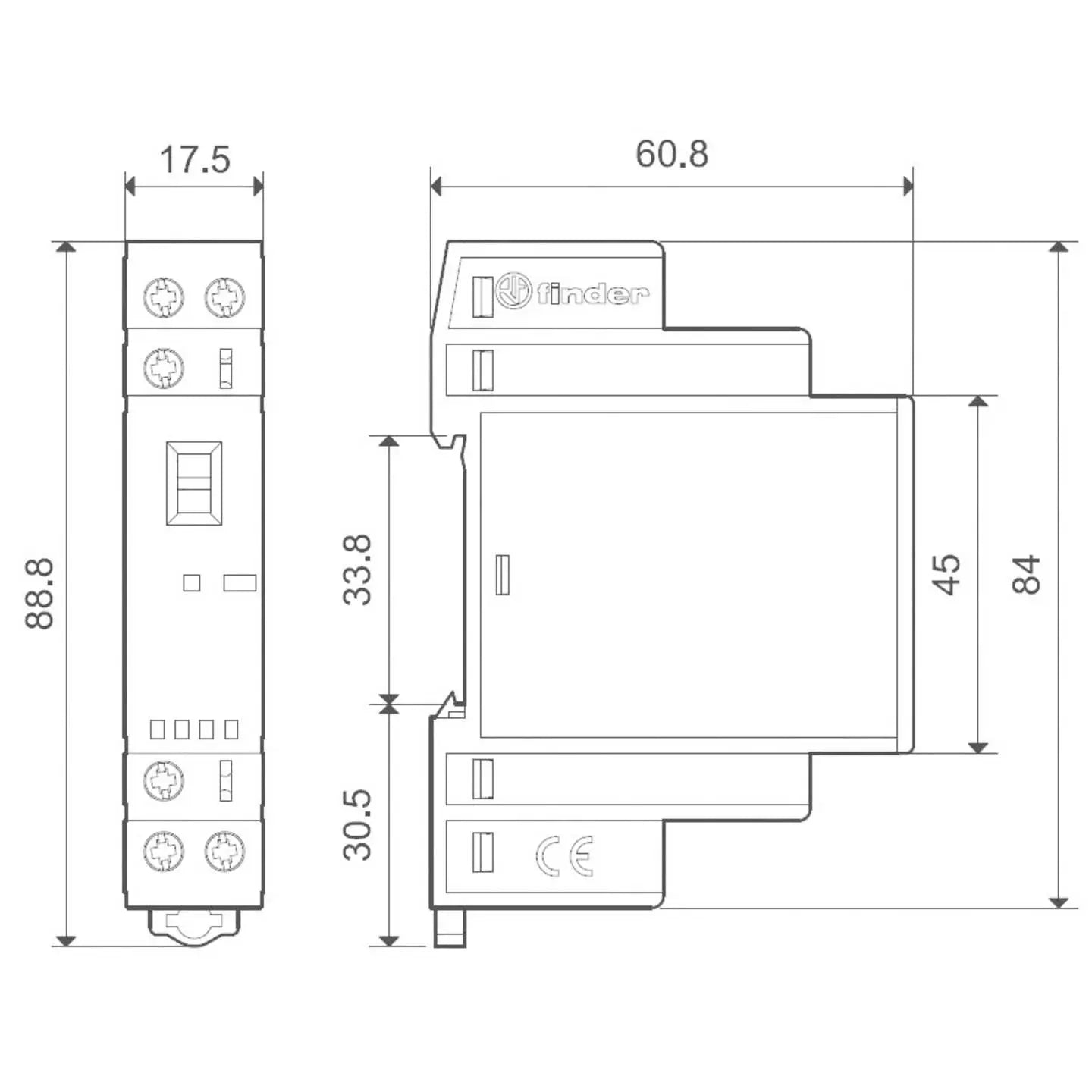 B-Ware Finder Schuetz Installationsschuetz Relais 22.32.0.012.4540 Din En 61095 Ip20 - 2050010618625