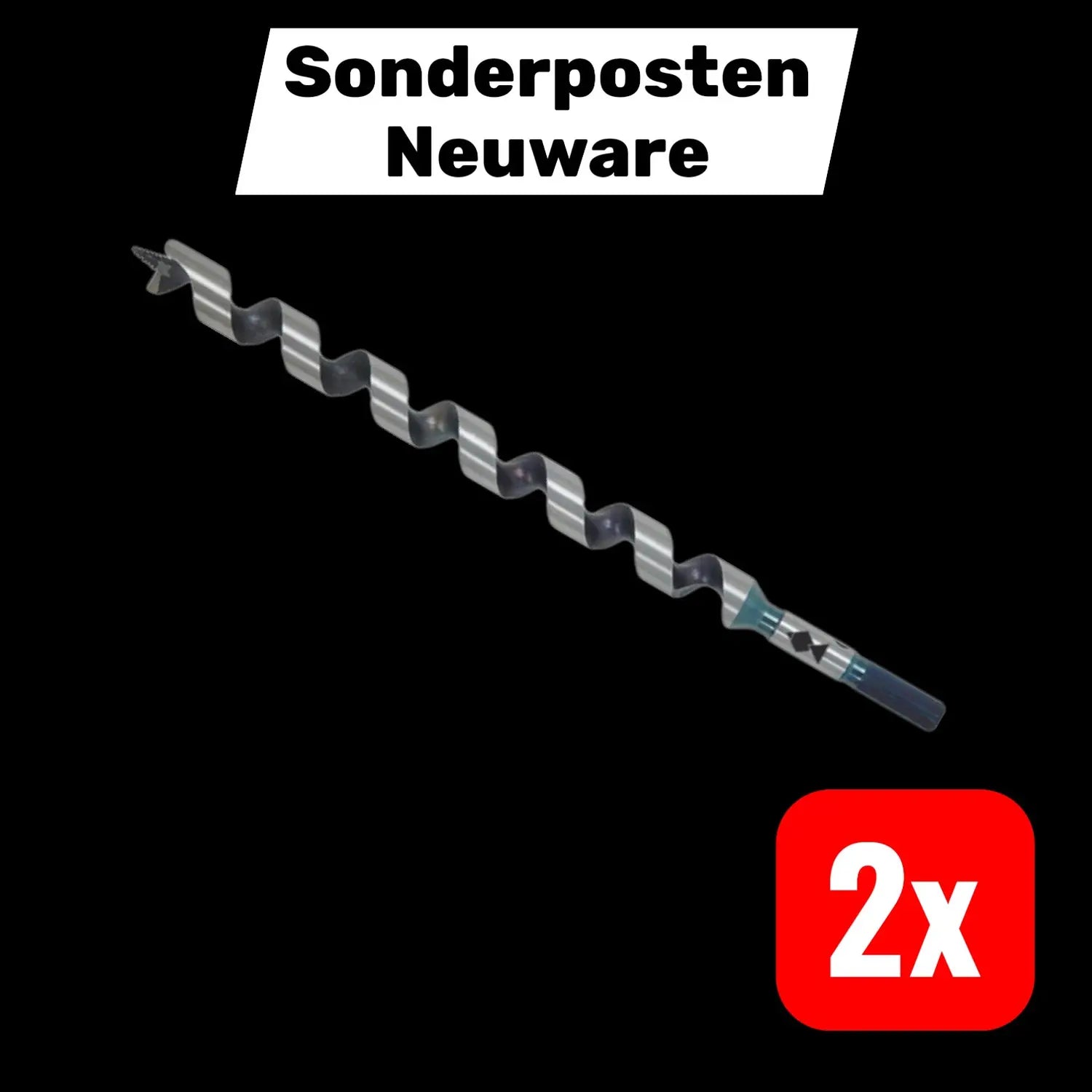 B-Ware Fisch Gestellbohrer Spiralbohrer 460 Mm Lang Holzbohrer 2 Stück - 9002696165422