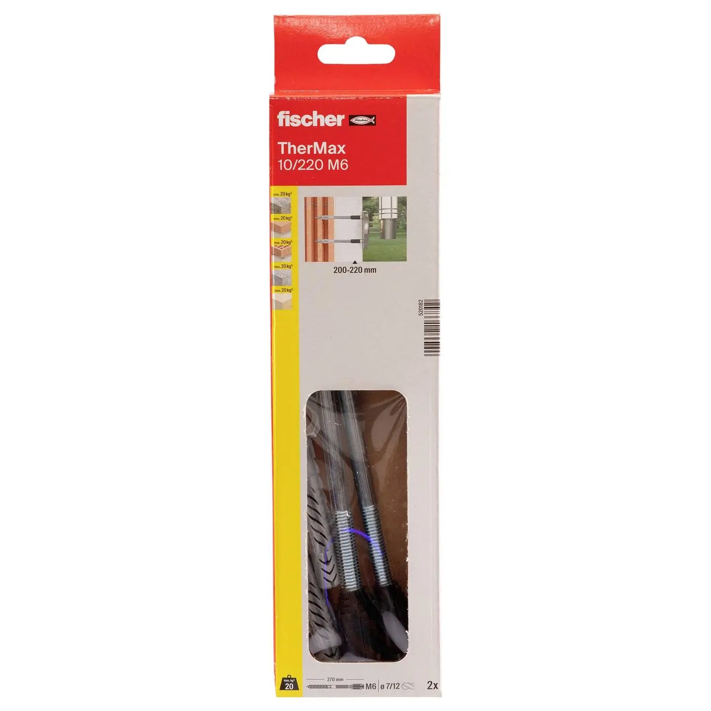 B-Ware Fischer Abstandsmontagesystem Montage Set Ther Max Dübel Befestigung 2 Stück - 4048962166842