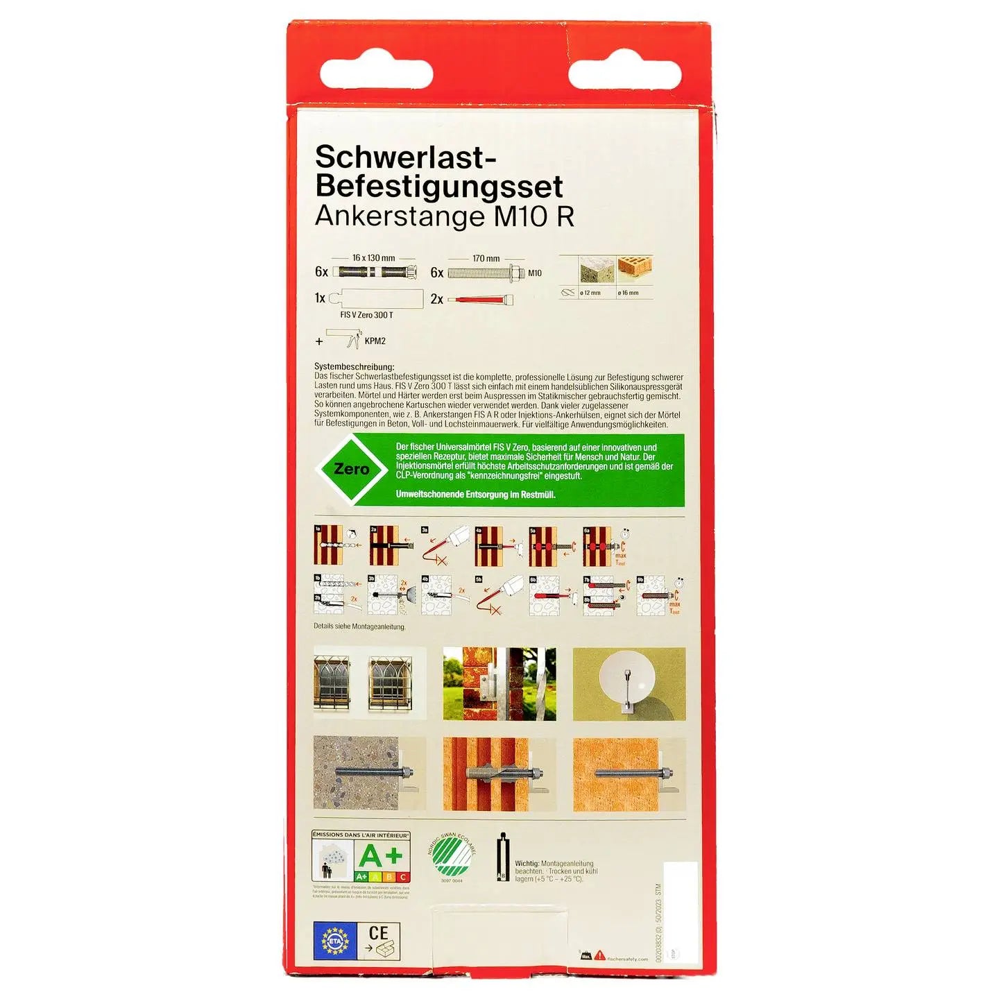 B-Ware Fischer Schwerlast Befestigungsset Montageset Beton M10x170 Kartusche - 4048962509731