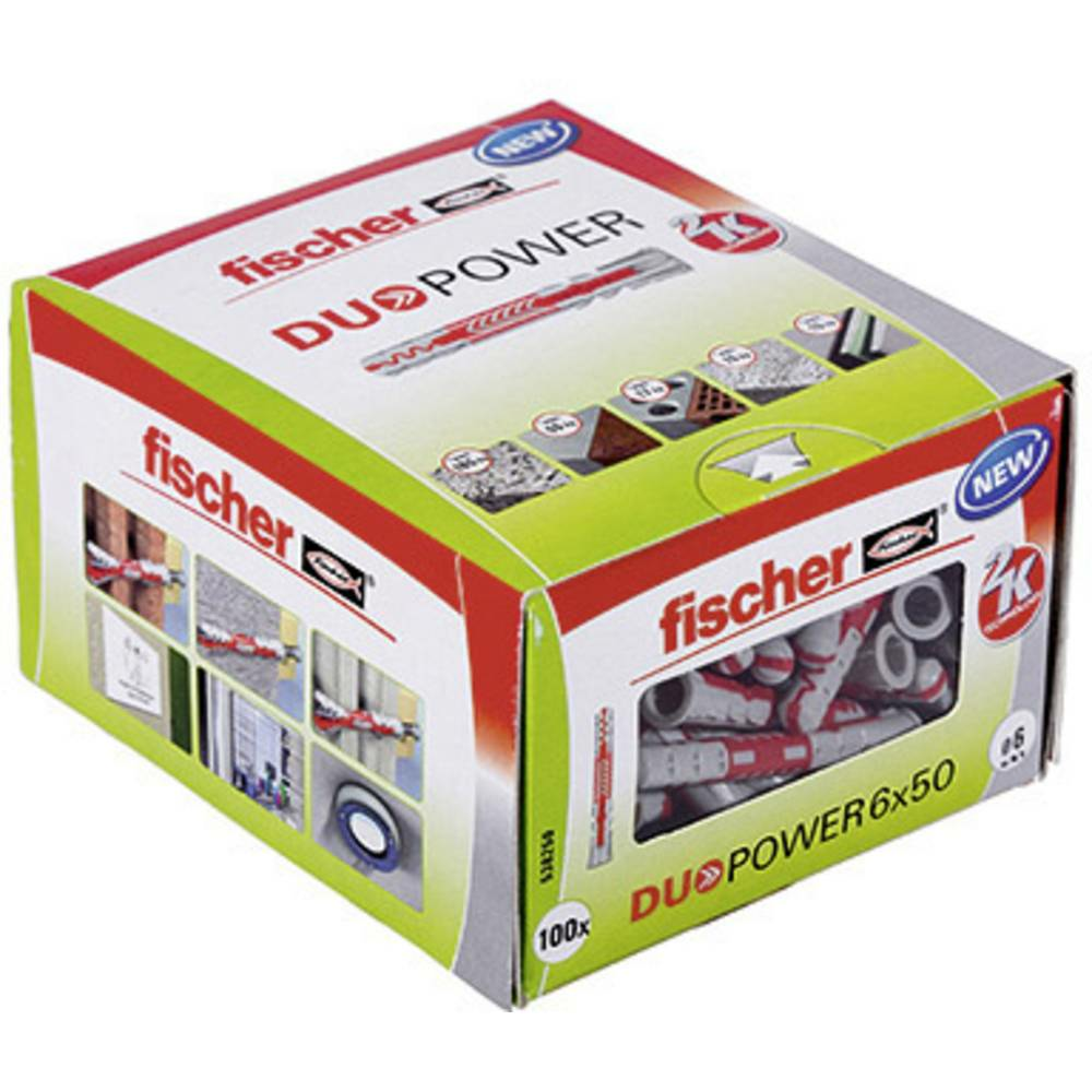 B-Ware Fischer Duopower 6x50 Komponenten Dübel Universaldübel Hohlraum 100 Stück 6 Sets