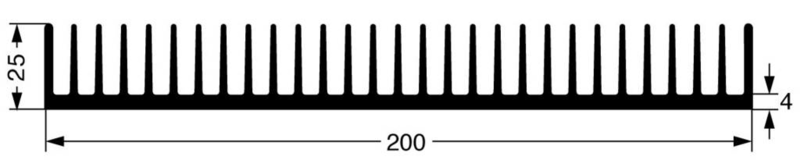 B-Ware Fischer Elektronik Sk 42 100 Sa Strangkühlkörper 1.2 K/W 200x100x25mm 4 Stück - 2050000072536