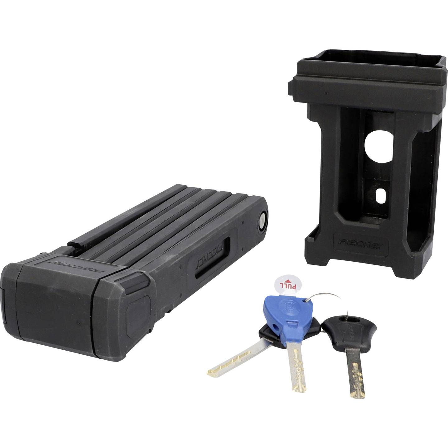 B-Ware Fischer Faltschloss Schloss Fahrradschloss Protec Plus+ Fk85 Schwarz Sicherung - 4008153859267