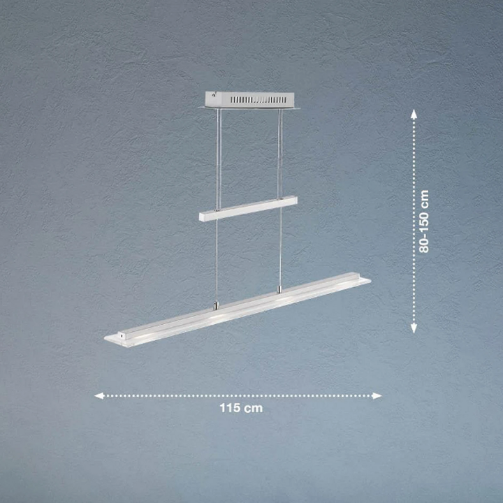 Fischer & Honsel Led Hängeleuchte Pendelleuchte Tenso Nickel 115 Cm Metall Cct B-Ware