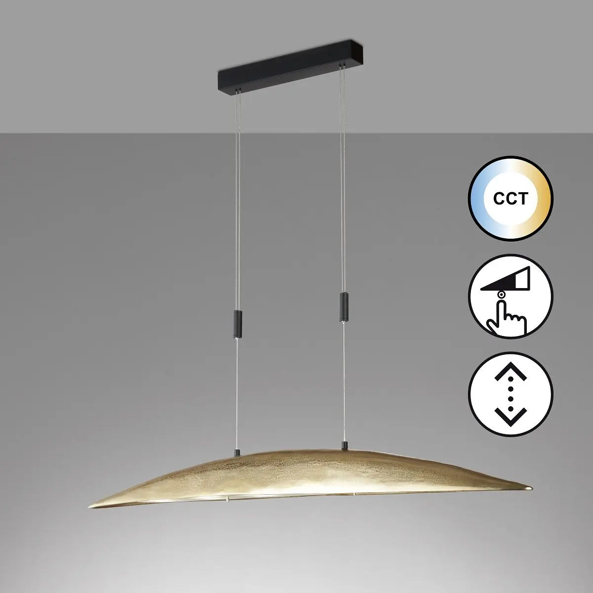 B-Ware Fischer & Honsel Hängeleuchte Pendelleuchte Led Leuchte Colmar Gold Antik 131 Cm - 4003694610919