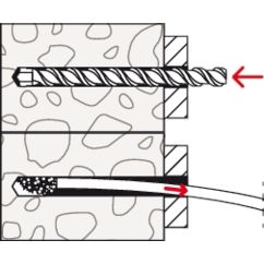 Fischer Langschaftdübel Verankerung Sxrl 10x80 Fus Nylon Befestigung Schraube B-Ware