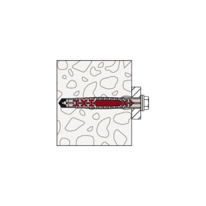 B-Ware Fischer Langschaftsdübel Befestigungselement Duo Xpand 8x80 Fus Grau Nylon - 4048962440133