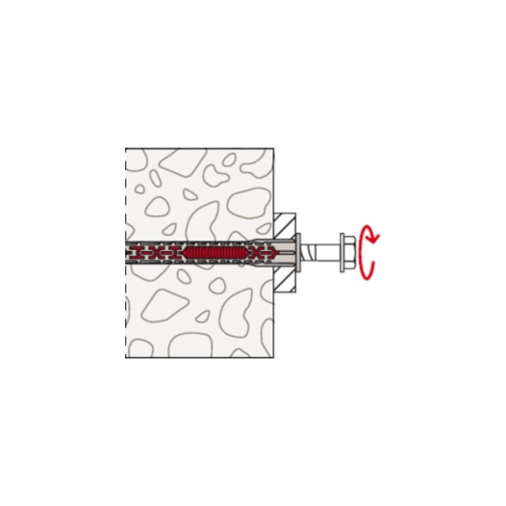 B-Ware Fischer Langschaftsdübel Befestigungselement Duo Xpand 8x80 Fus Grau Nylon - 4048962440133
