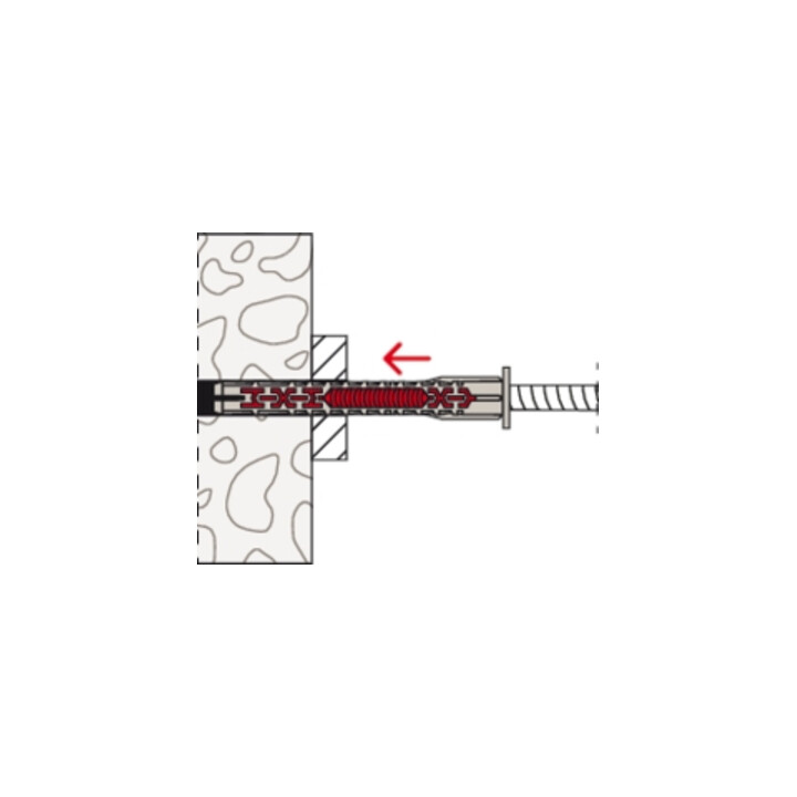 B-Ware Fischer Langschaftsdübel Befestigungselement Duo Xpand 8x80 Fus Grau Nylon - 4048962440133