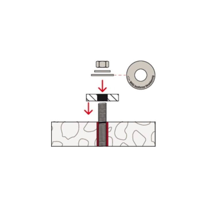 B-Ware Fischer Whg Set Ringspaltverfüllung Beton M12 Gvz Beschichtung Verankerung - 4048962412413