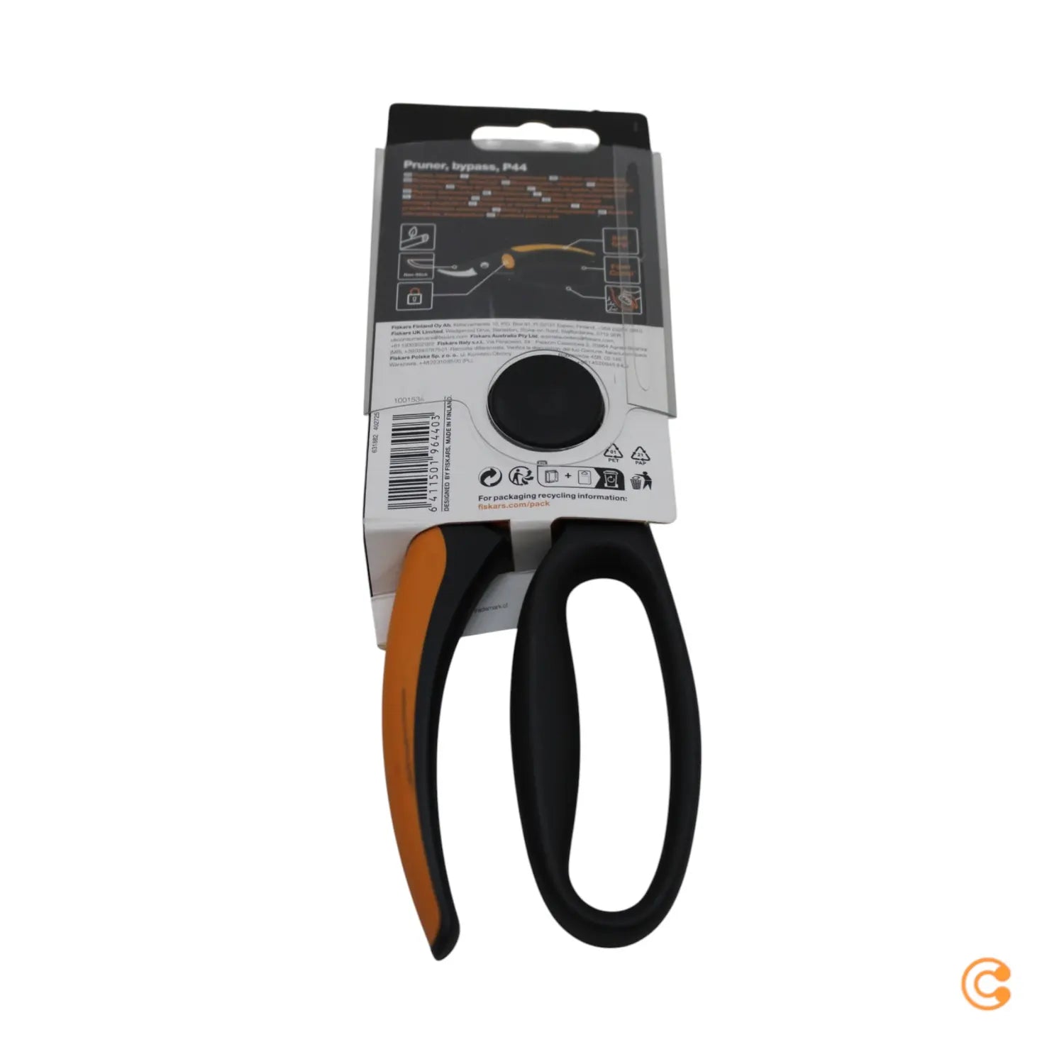 B-Ware Fiskars Bypass Gartenschere Schere Gartenwerkzeug Elegance P44 Schwarz - 6411501964403