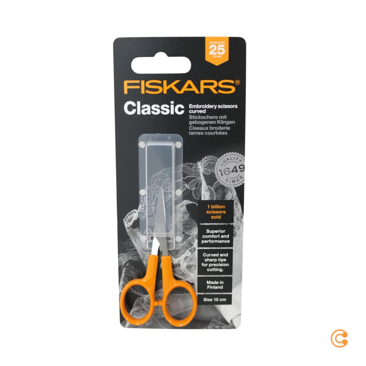 B-Ware Fiskars Cl Micro Tipž Bastelschere Stickschere Schere 10 Cm Gebogen 5 Stück - 6411501980809
