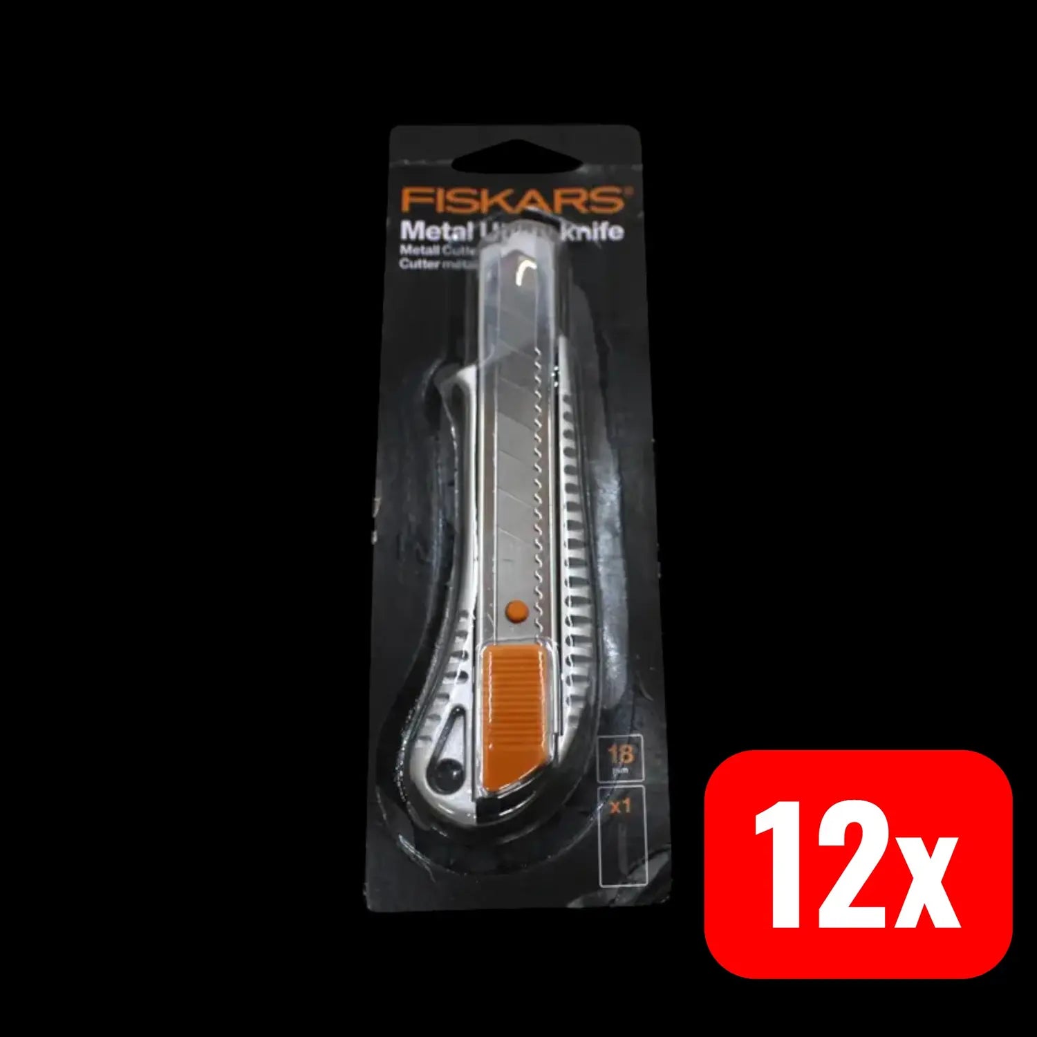 B-Ware Fiskars Cuttermesser Messer 18 Mm Metall Silberfarben Professional 12 Stück - 3359000013952