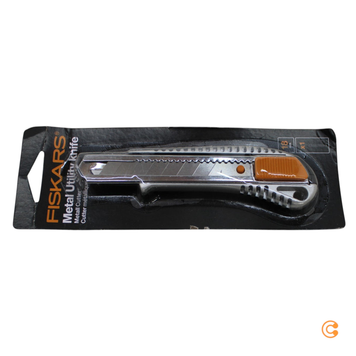 Fiskars Cuttermesser Messer 18 mm Metall silberfarben Professional 12 STÜCK - 3359000013952