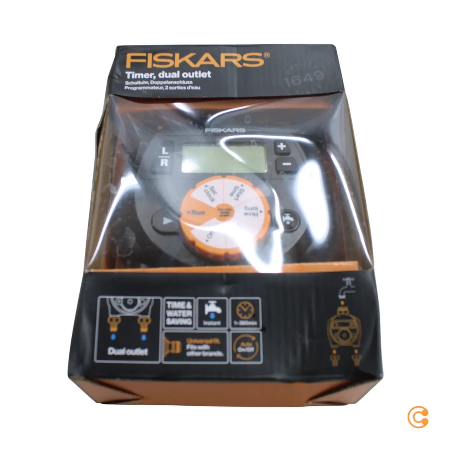 B-Ware Fiskars Zeitschaltuhr Timer Bewässerungssteuerung Garten 2 Ausgängen Digital - 6411501511782