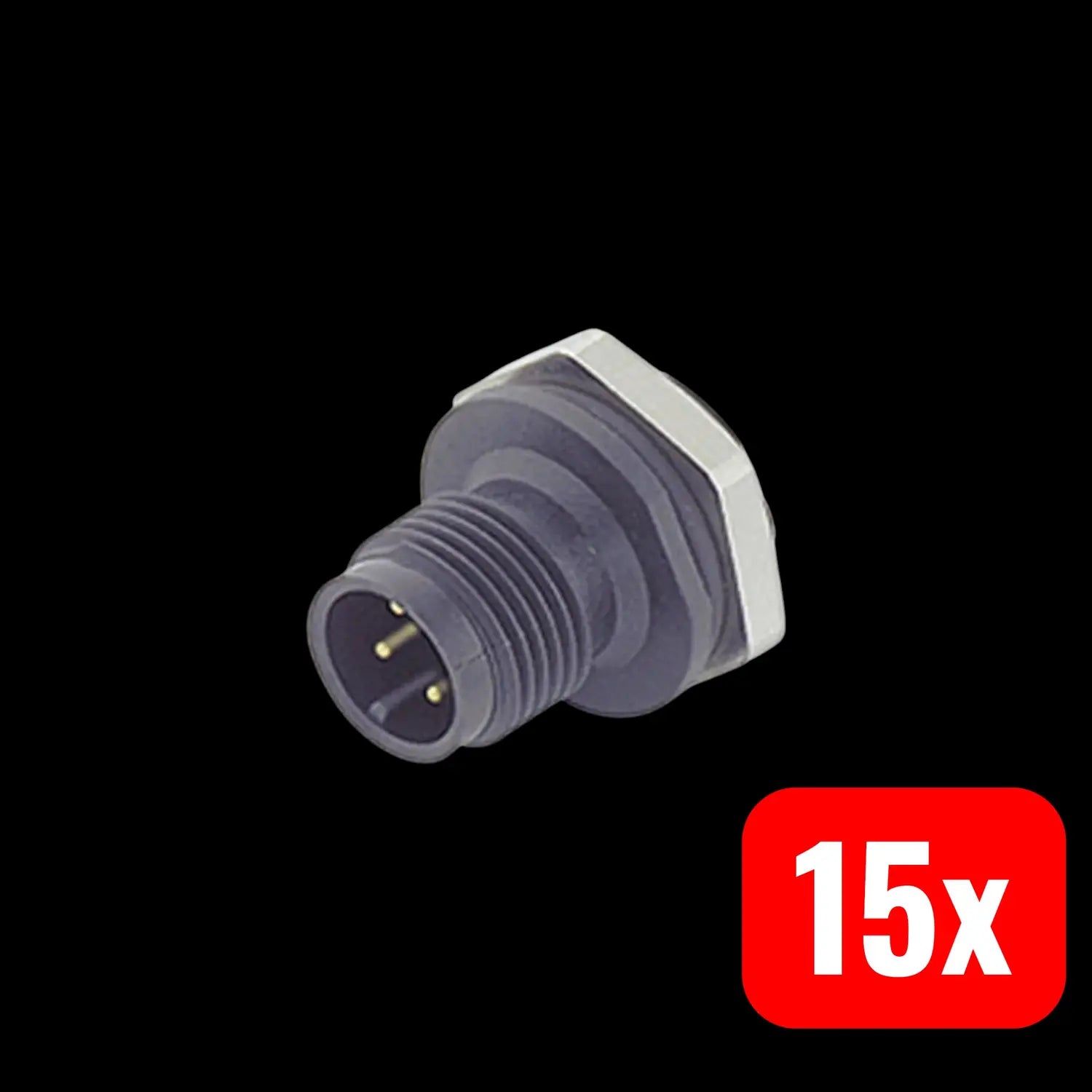 B-Ware Binder Sensorsteckverbinder Einbaustecker M12 Polzahl 4 Stecker 15 Stück - 2050000993190
