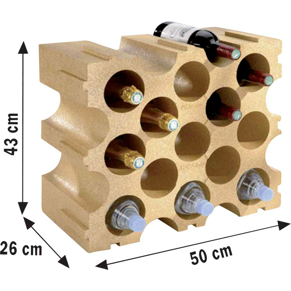 B-Ware Mottez Flaschenwürfel Flaschenregal Aufbewahrung Flaschen ø92mm Für 15 Flaschen  - 3234640046556